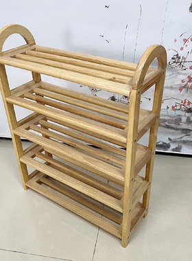 7K实木鞋架置物架家用架子简易鞋架子简约大容量玄关储物架木质结