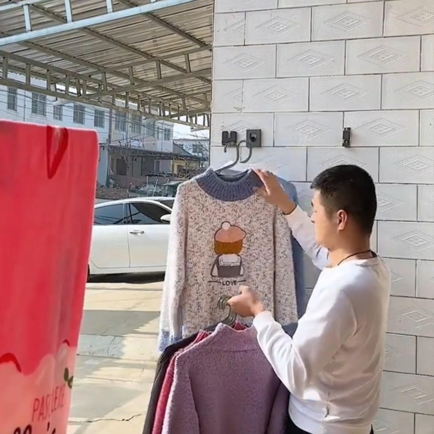 免打孔壁挂伸缩晾衣绳隐形晾衣绳户外晒衣绳晾衣双绳壁挂式晾晒绳,收纳整理,晾晒绳,淘宝优惠券,粉丝福利购,淘宝优惠卷