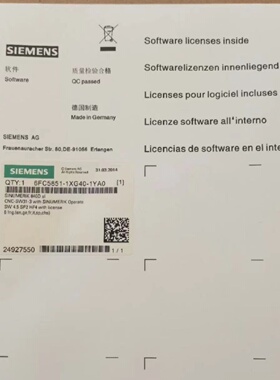 议价6SL3054-0FC30-1BA0 S120 CompactFlash 卡无性能扩展包括许