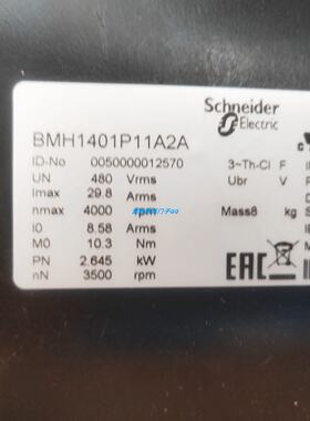 议价施耐德LXM32 2.2KW伺服马达BMH1003P37A2A全新原装质保一年