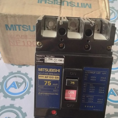 Nuovo Interruttore Senza Fusibile MITSUBISHI NF100SH 75A 660