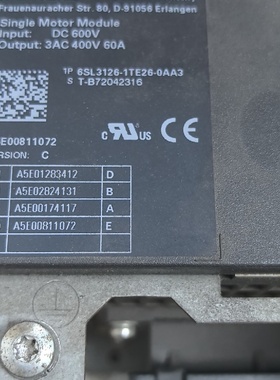 （请询价）6SL31261TE260AA3成色漂亮功能完好议价出