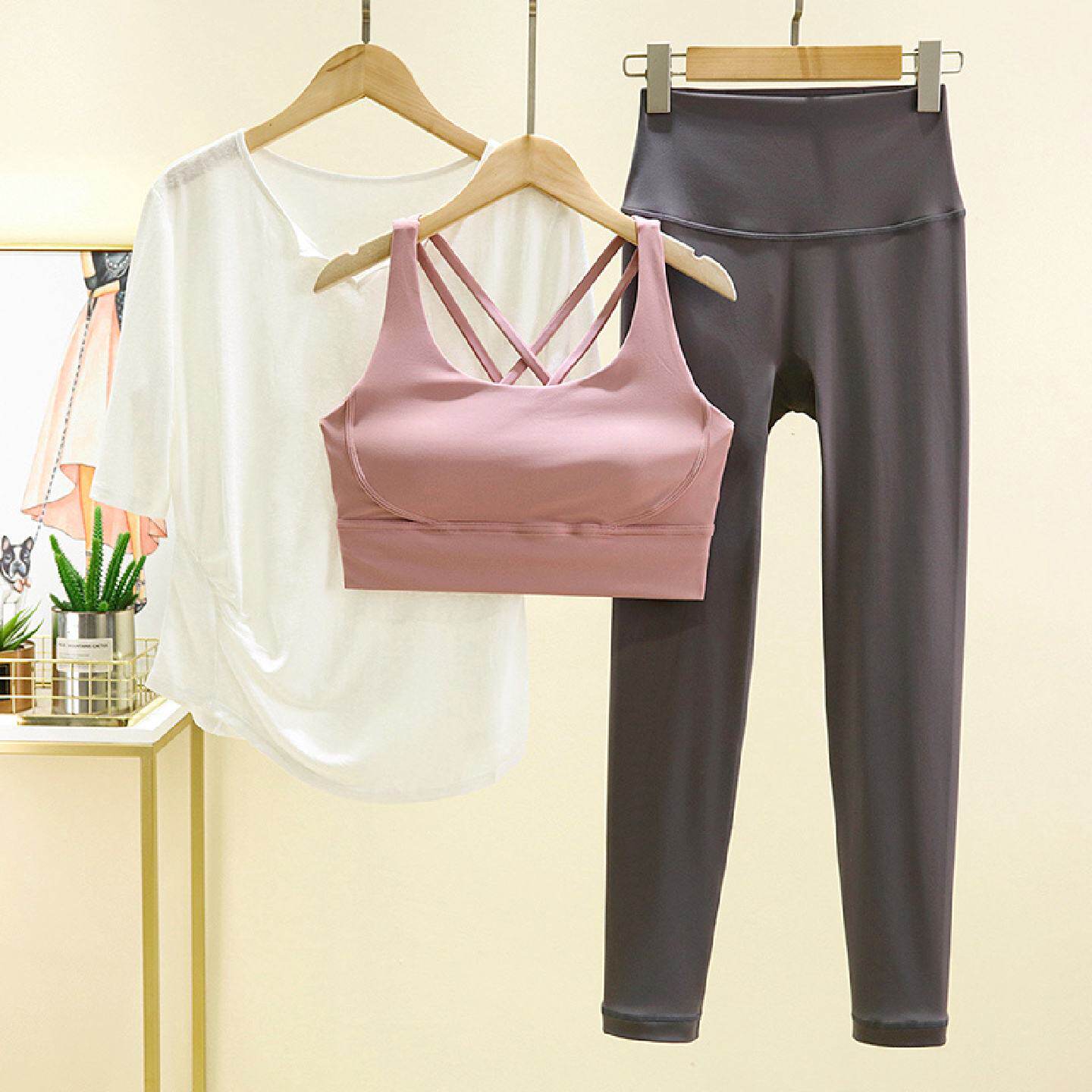 2026春夏新款裸感瑜伽服套装女时尚仙气高端专业运动跑步健身服