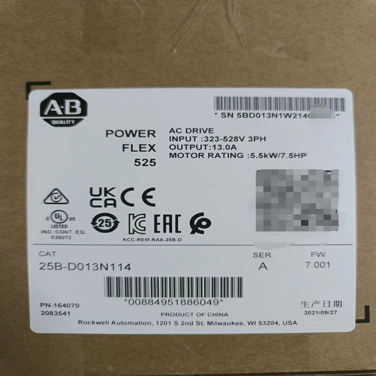 罗克韦尔变频器25B-DL013N114