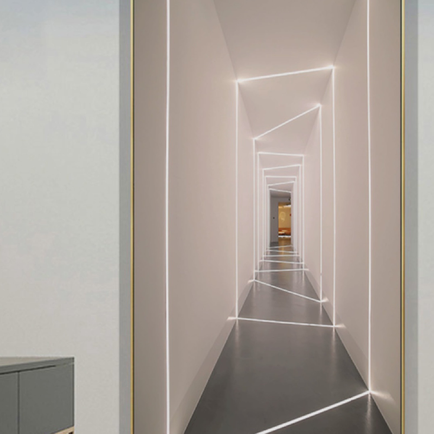 入户玄关装饰画延伸空间感墙画轻奢沙发落地简约玄幻竖版走廊挂画