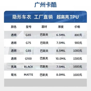 TPU汽车隐形车衣车身漆面保护膜汽车全车膜车身保护膜透明保护膜