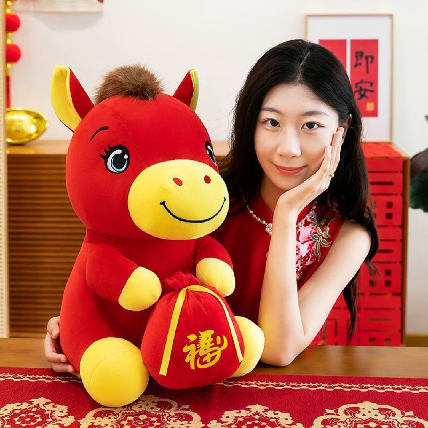 可爱如意马公仔马年吉祥物玩偶大号布娃娃摆件年会活动礼品布娃娃,玩具/童车/益智/积木/模型,毛绒/玩偶/公仔/布艺类玩具,淘宝优惠券,粉丝福利购,淘宝优惠卷