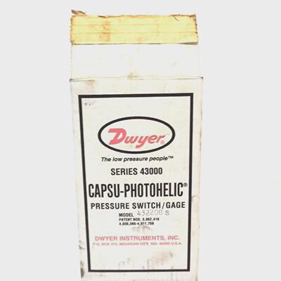 NOUVEAU DWYER 432200S INTERRUPTEUR DE PRESSION SER.43000