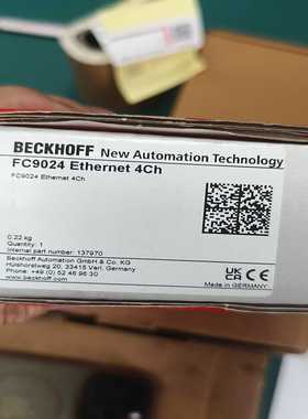 德国倍福BECKHOFF全新自动化技术网卡FC9024Et议价