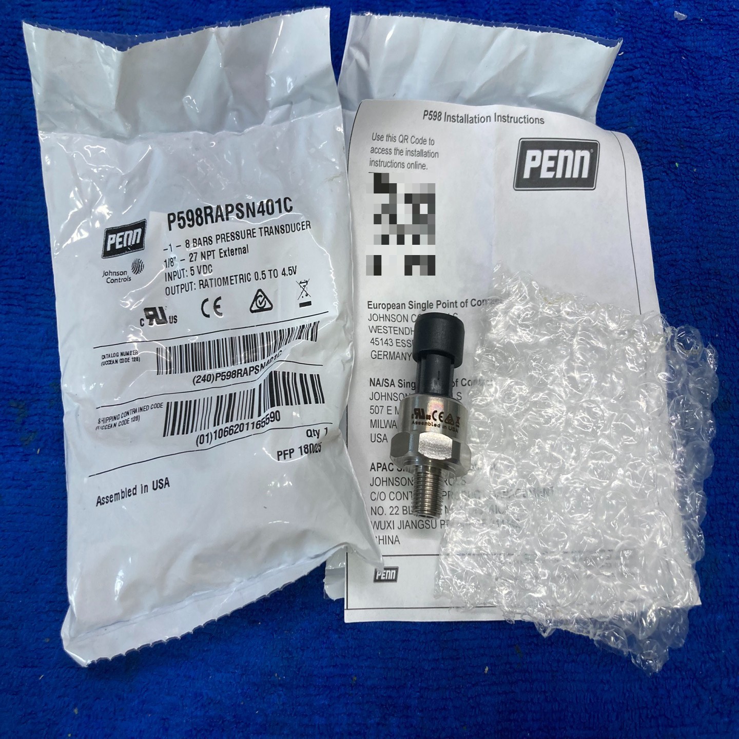 江森PENNP598RAPSN401C压力传感器适用