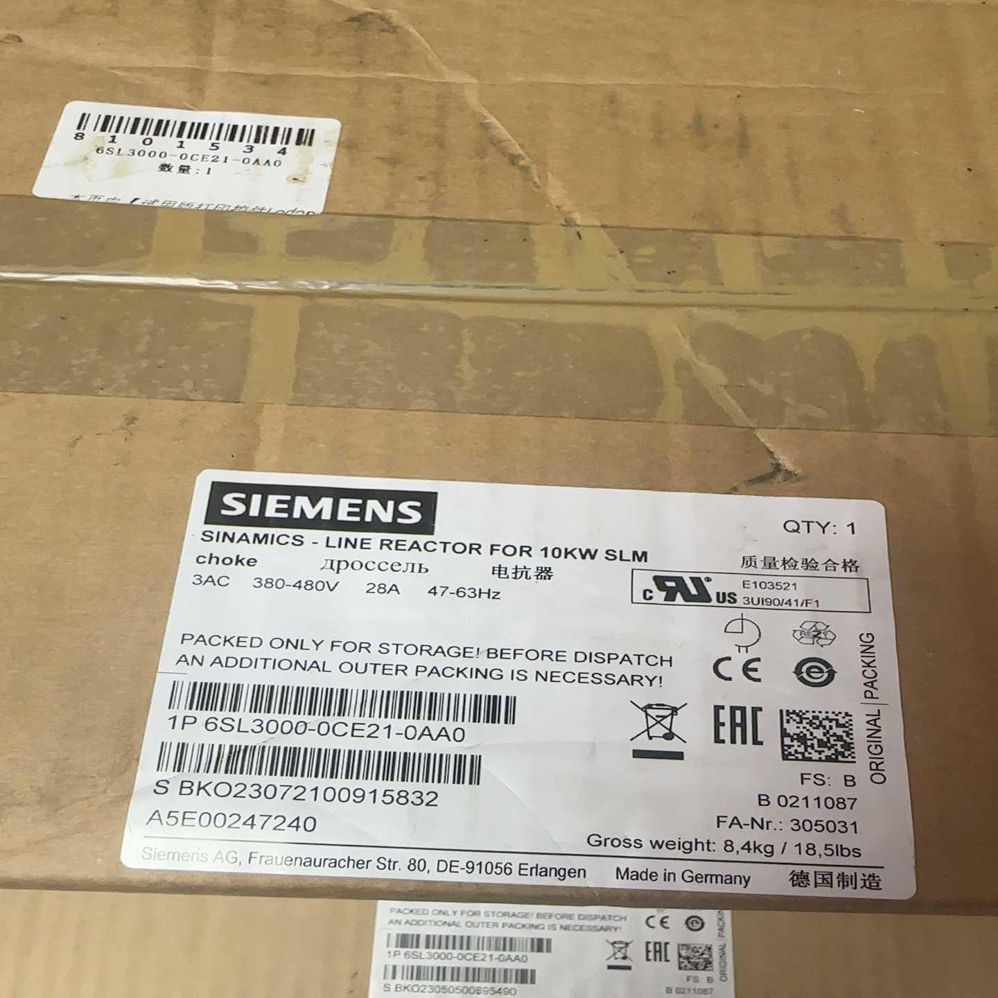 询价6SL3000-0CE21-0AA0