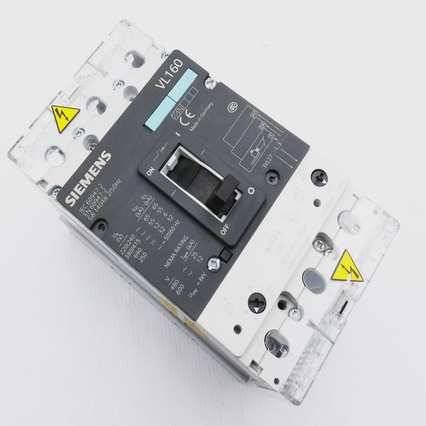 SiemensVL1603VL2708-1DC33-0AA080ALeistungsschalter-used