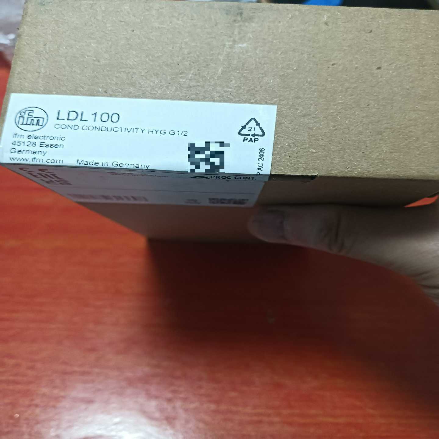 LDL100易福门电导率传感器，LDL100一个询价