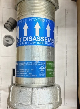 Cooper  XJG44 Crouse Hinds Rigid 1 14 Conduit Expansion to 4