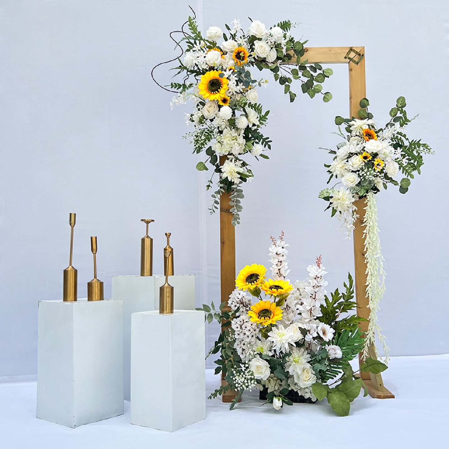 婚庆仿真花布置装饰背景路引花排花挂花婚礼现场假花干花成品花艺