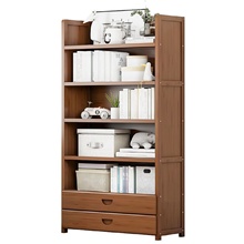 书架置物架落地多层简易桌上收纳架实木小书柜桌面客厅学生省新款