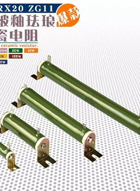 RX20ZG11被釉瓷管珐琅电阻100W1R5R10R50R100R1K10K欧