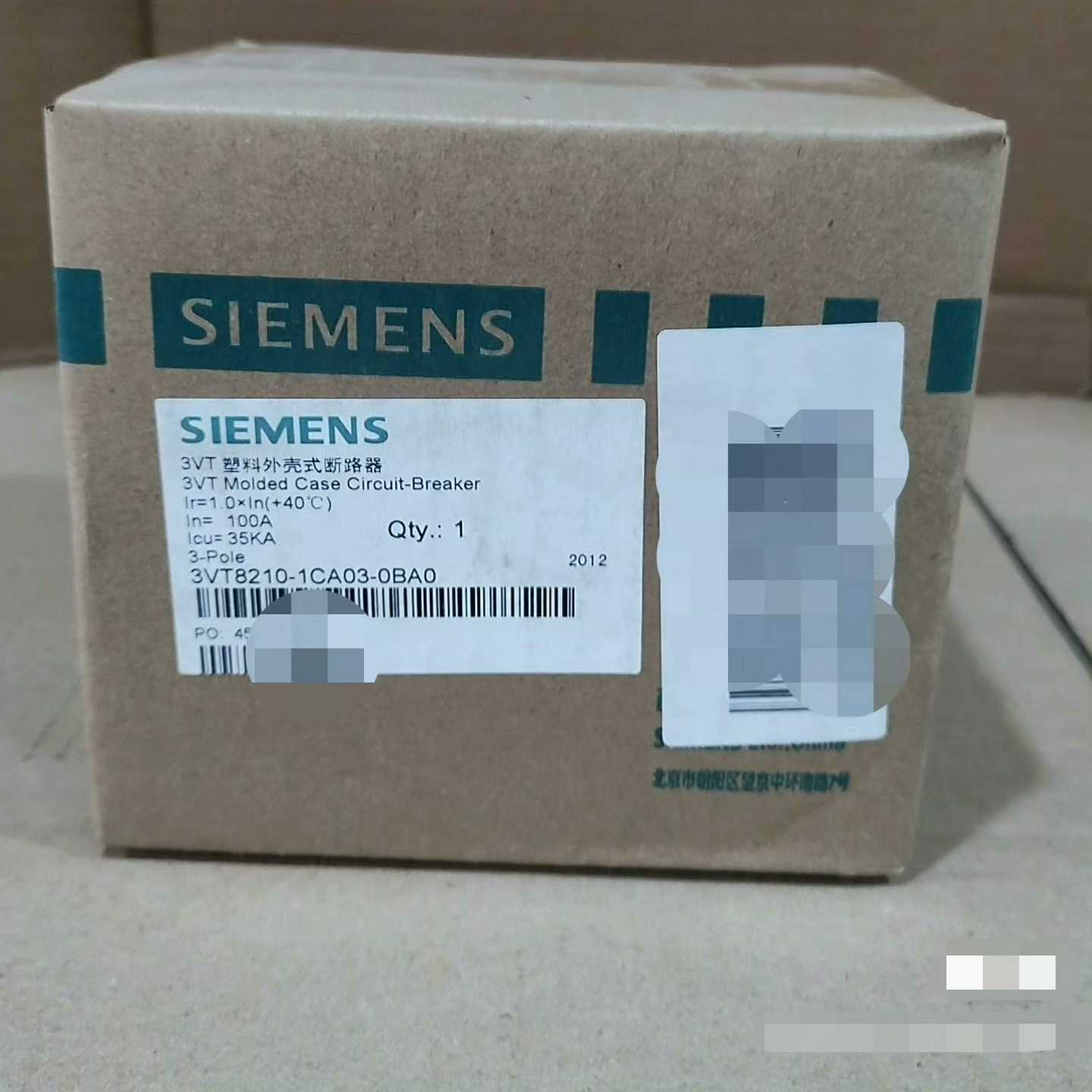 3VT8210-1CA03-0AA0，西门子断路器，--议价商品