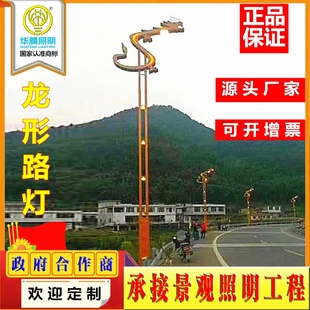 华腾照明8m10米12m路灯道路景区市政广场中华龙造型景观灯