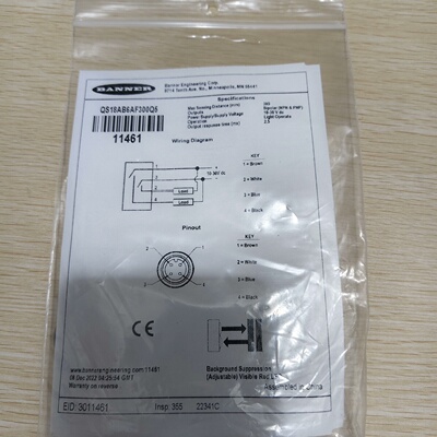 询-邦纳BANNER传感器QS18AB6AF300Q5