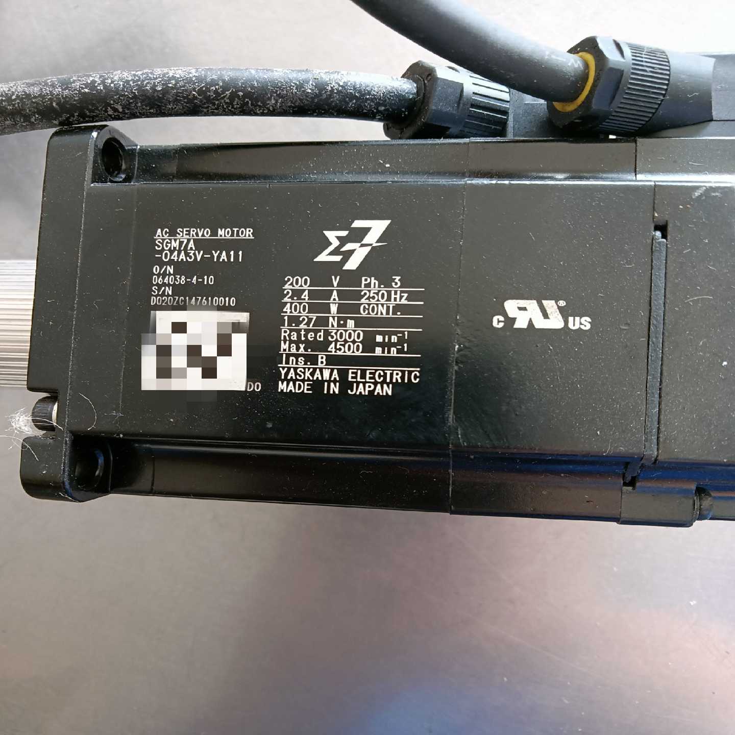 咨询-安川机器人伺服电机SGM7A-04A3V-YA11，拆