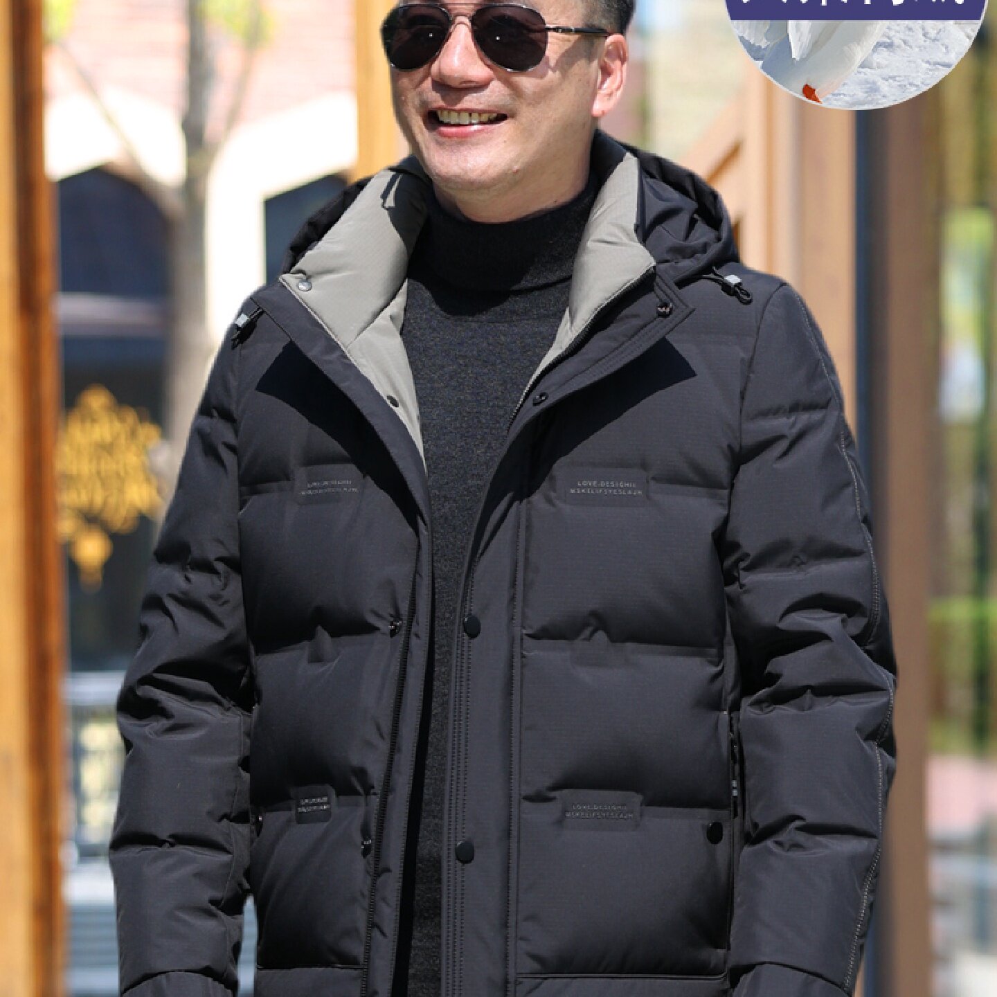 爸爸羽绒服中老年冬季外套男中年男士冬装加厚款老年人新款50岁60