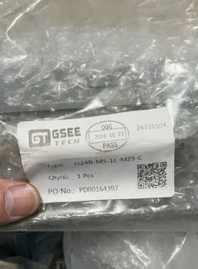吉诺连接器G24B-MS-1L-M25-C全新，数量5