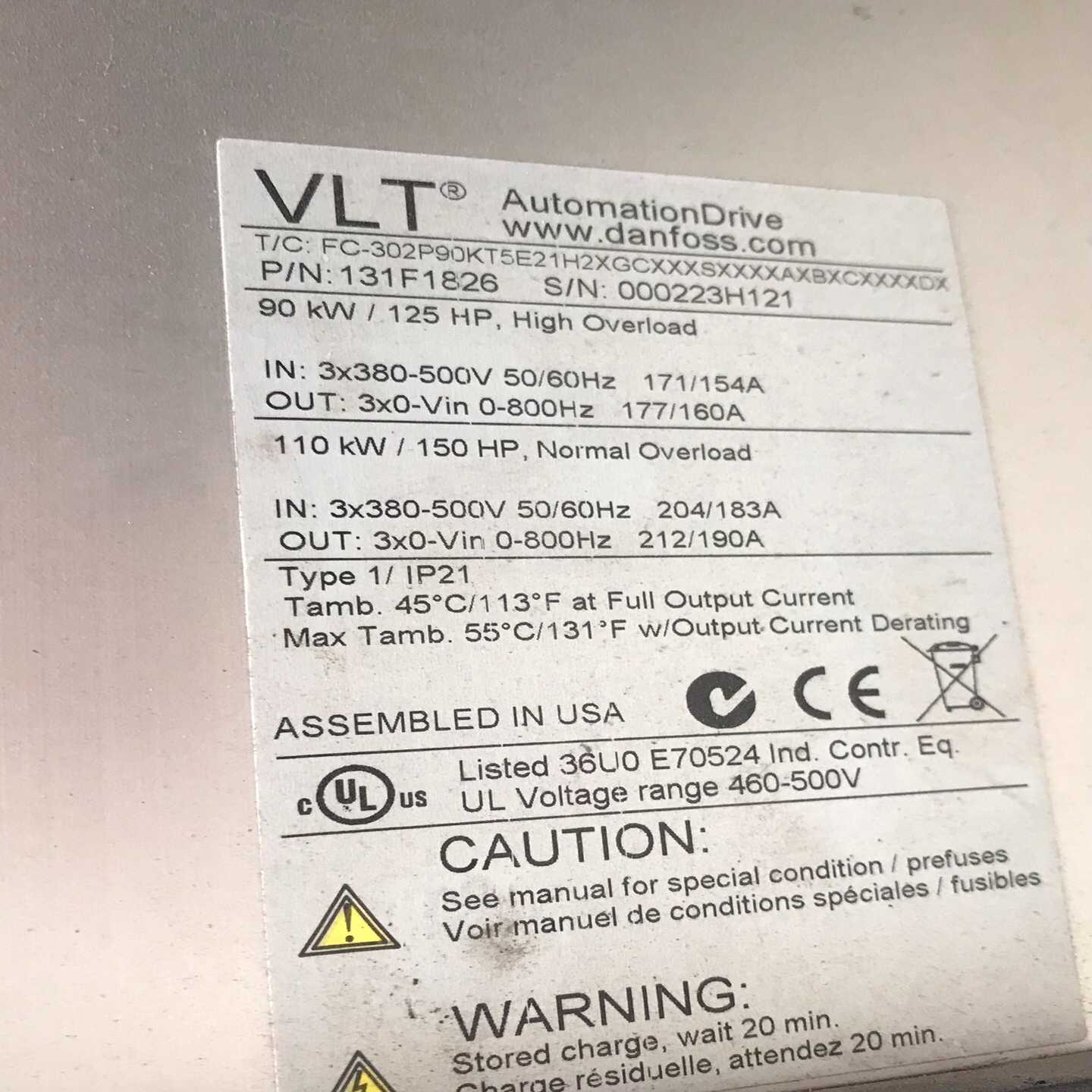 【议价】FC-302P90K5E21H丹佛斯变频器FC302适用