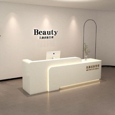 培训机构接待台公司前台烤漆美容院吧台医美口腔诊所服装店收银台