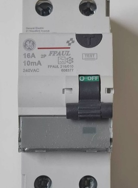 GE 608378 FPAUL 216010 Circuit Breaker Switch RCCB 16A 240VA