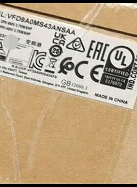 VFD9A0MS43ANSAA3.7KW三相全新原装变