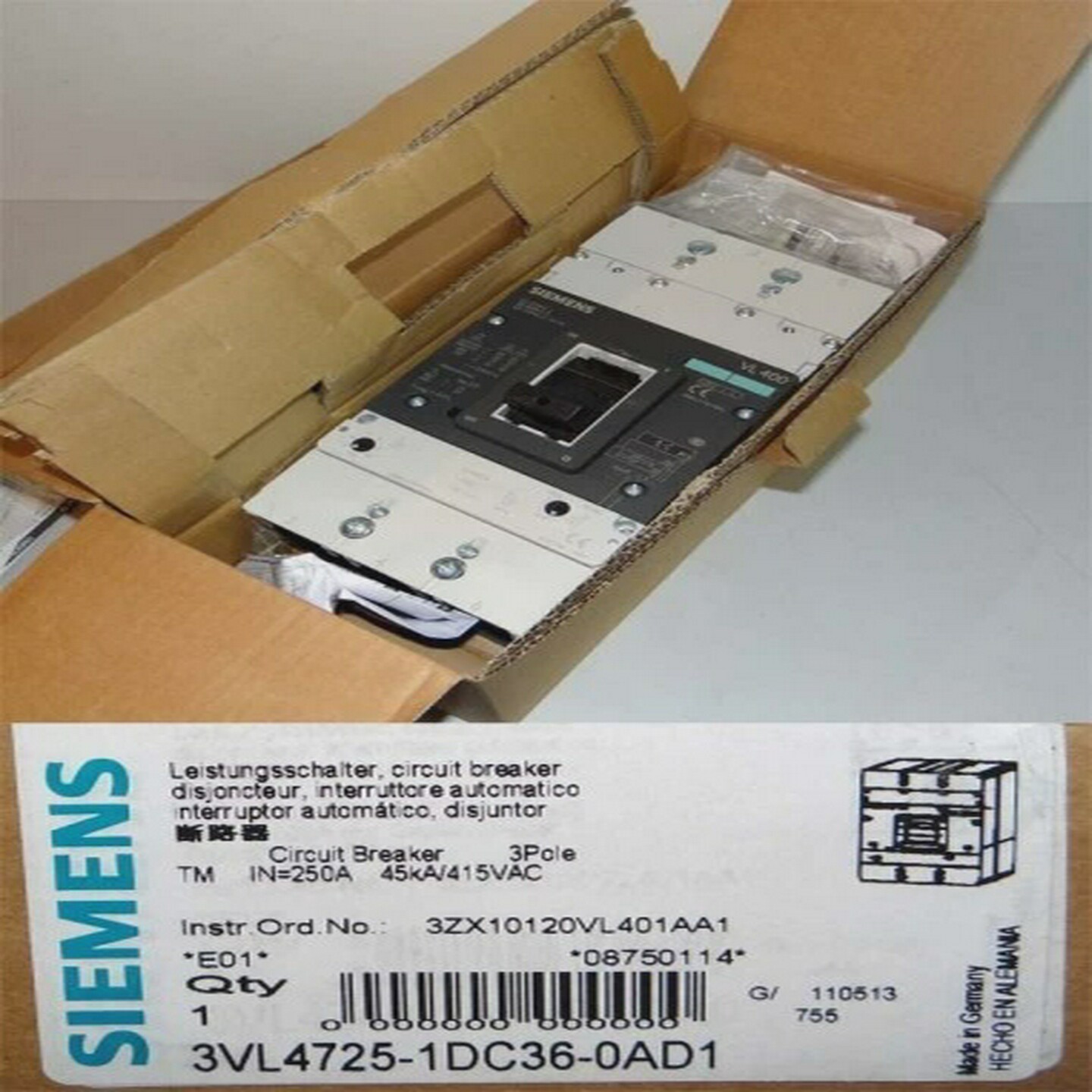Siemens3VL4725-1DC36-0AD13VL4725-1DC36-0AD1E-Stand:01-