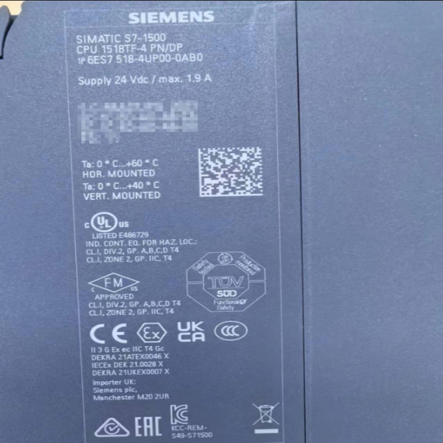 6ES7518-4UP00-0AB0 S7-1500TF CPU 1518TF-4PNDP中央处理器