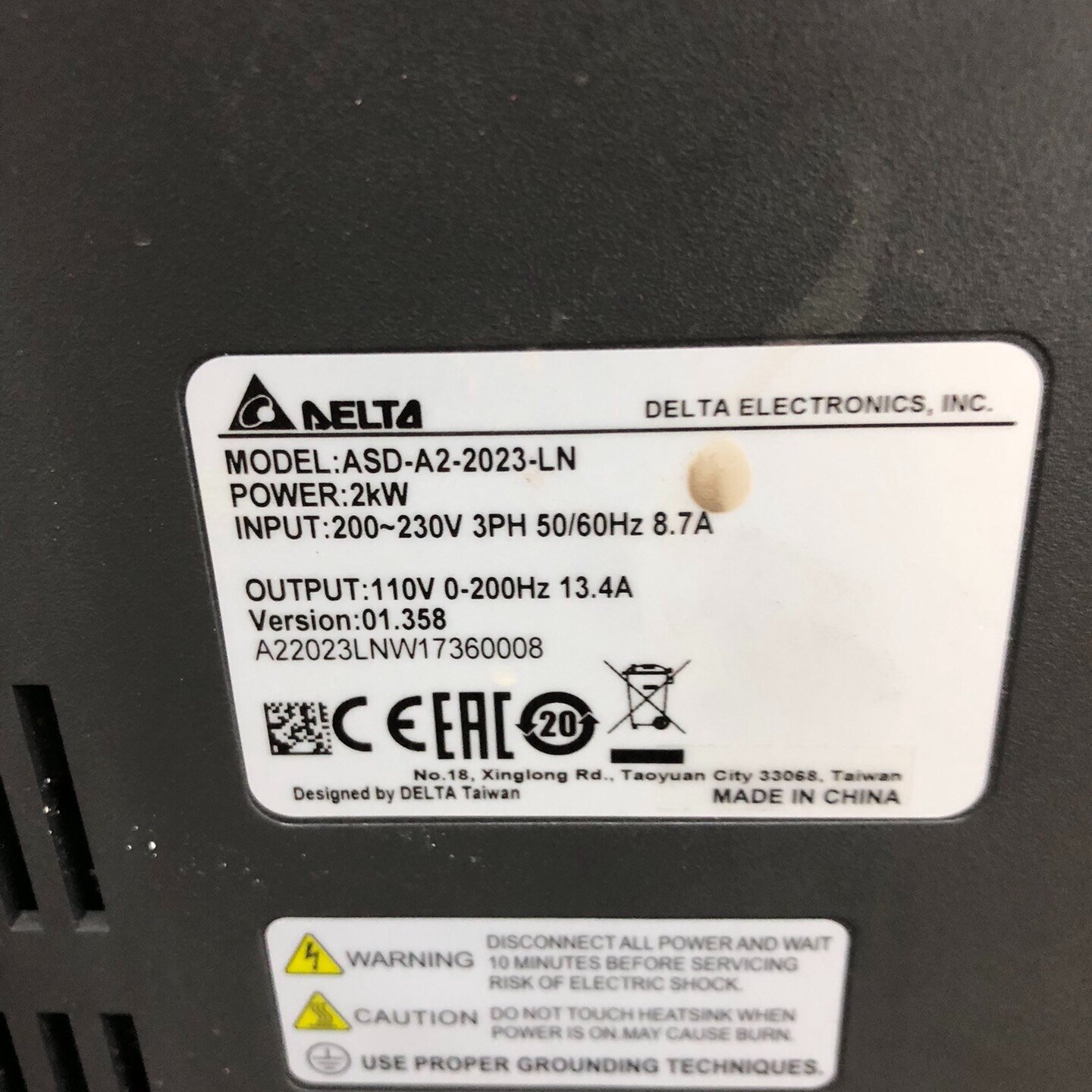 台达伺服驱动器ASDA22023LN-议价