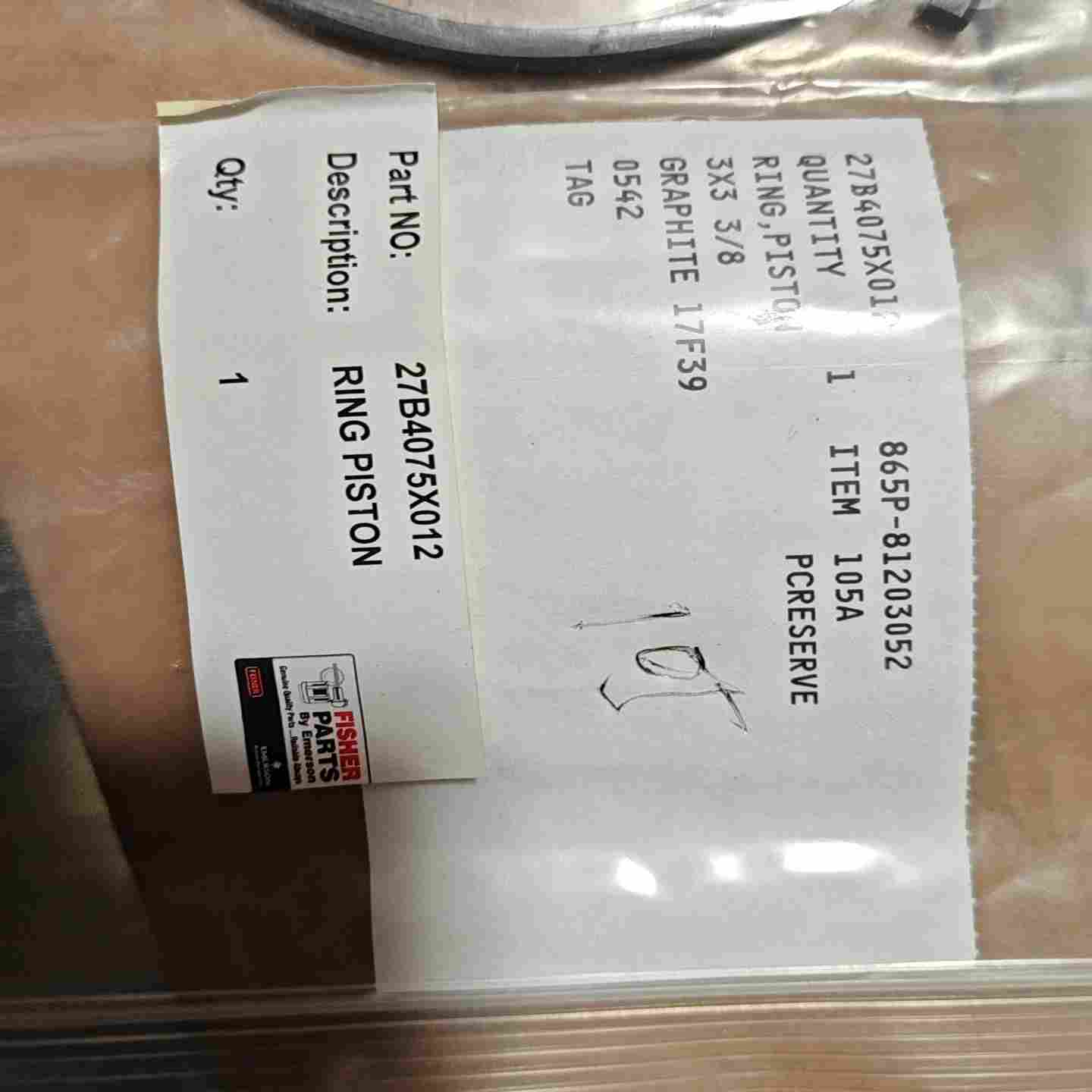 费希尔密封环27B4075X012询价