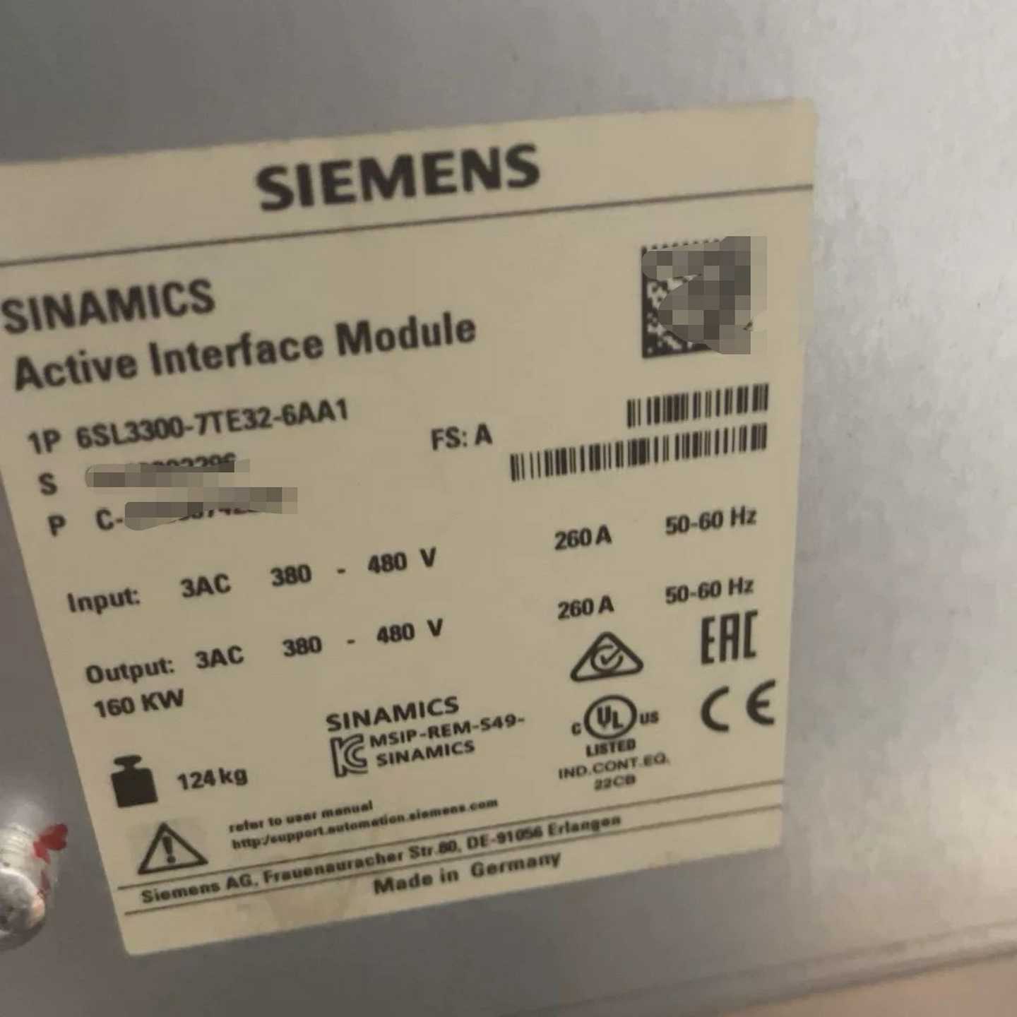 6SL3300-7TE32-6AA195新，功能完好--议价商品