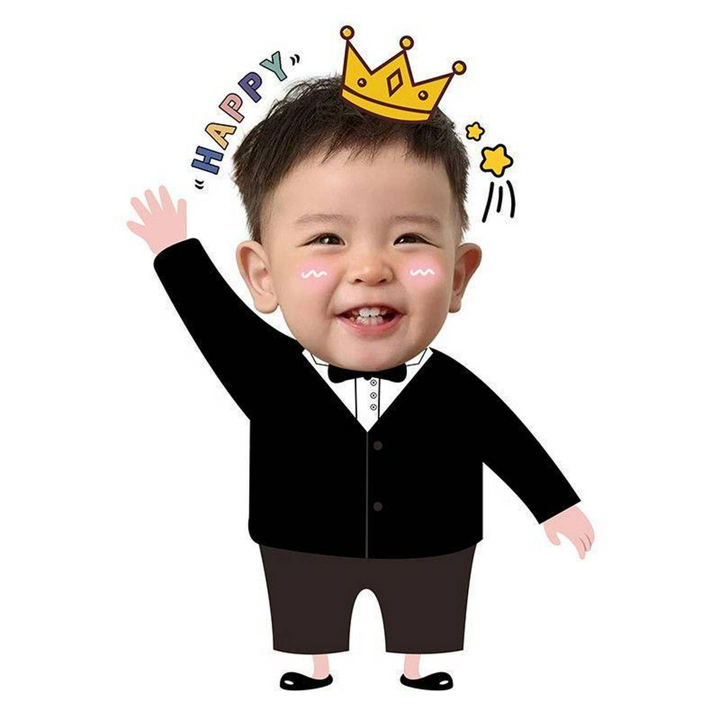 宝宝周岁生日布置人形立牌kt板迎宾牌定作百日满月宴气球场景装饰