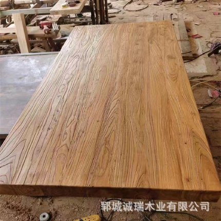 复古吧台大板桌风化茶桌面板整张板材实木茶台茶几老榆木旧门板