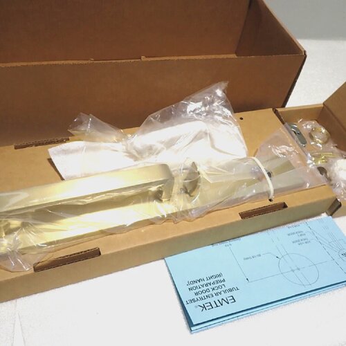EMTEK 4809 LAUSANNE BRASS DUMMY HANDLESET NEW