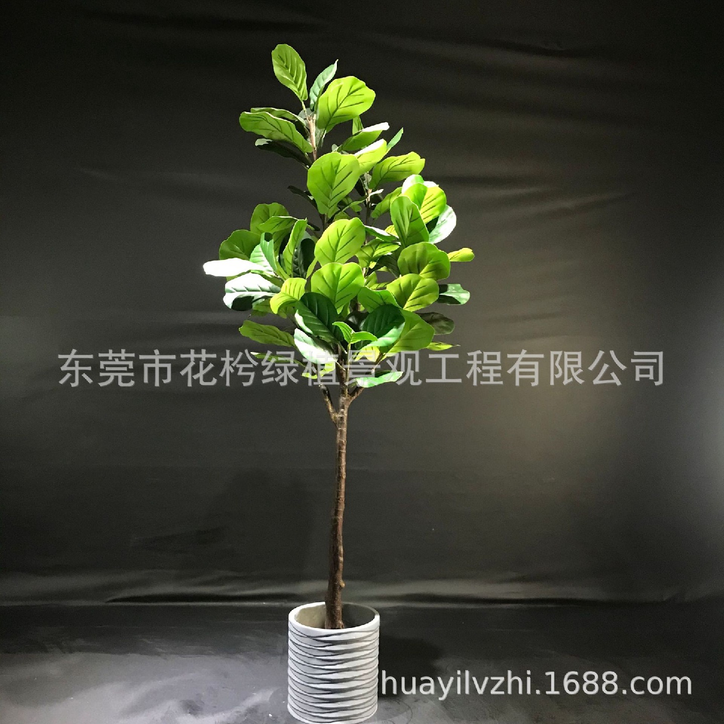 仿真琴叶榕树叶盆栽人造绿植琴叶榕盆景北欧家居装饰摆件厂家直销