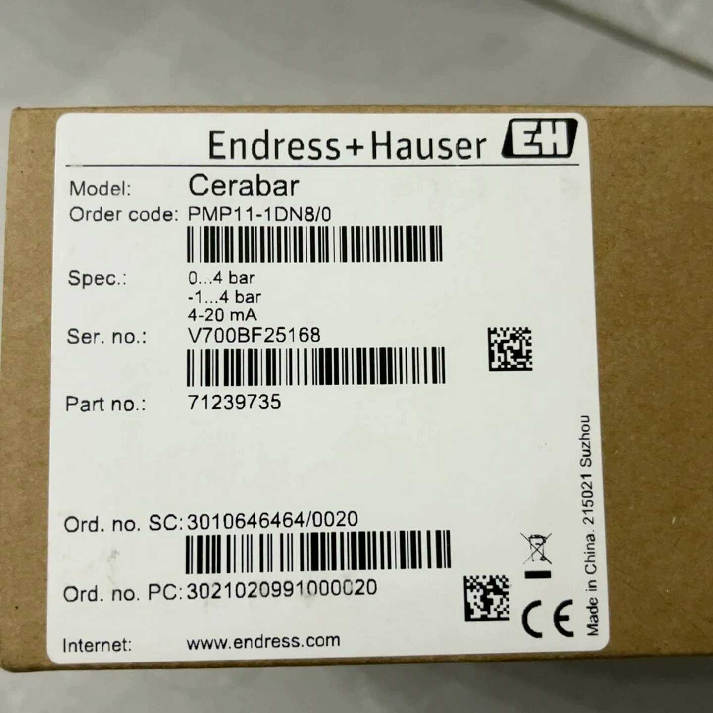 EH压力变送器PMP11-1DN8/0PMP11-A询价