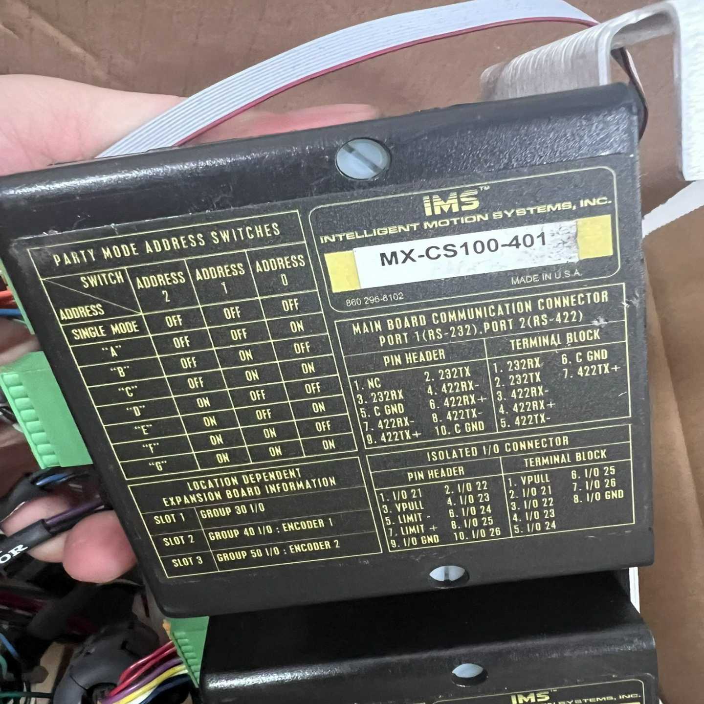 美国IMS出品的MX-CS100-401步进电机控制器。如有--议价商品