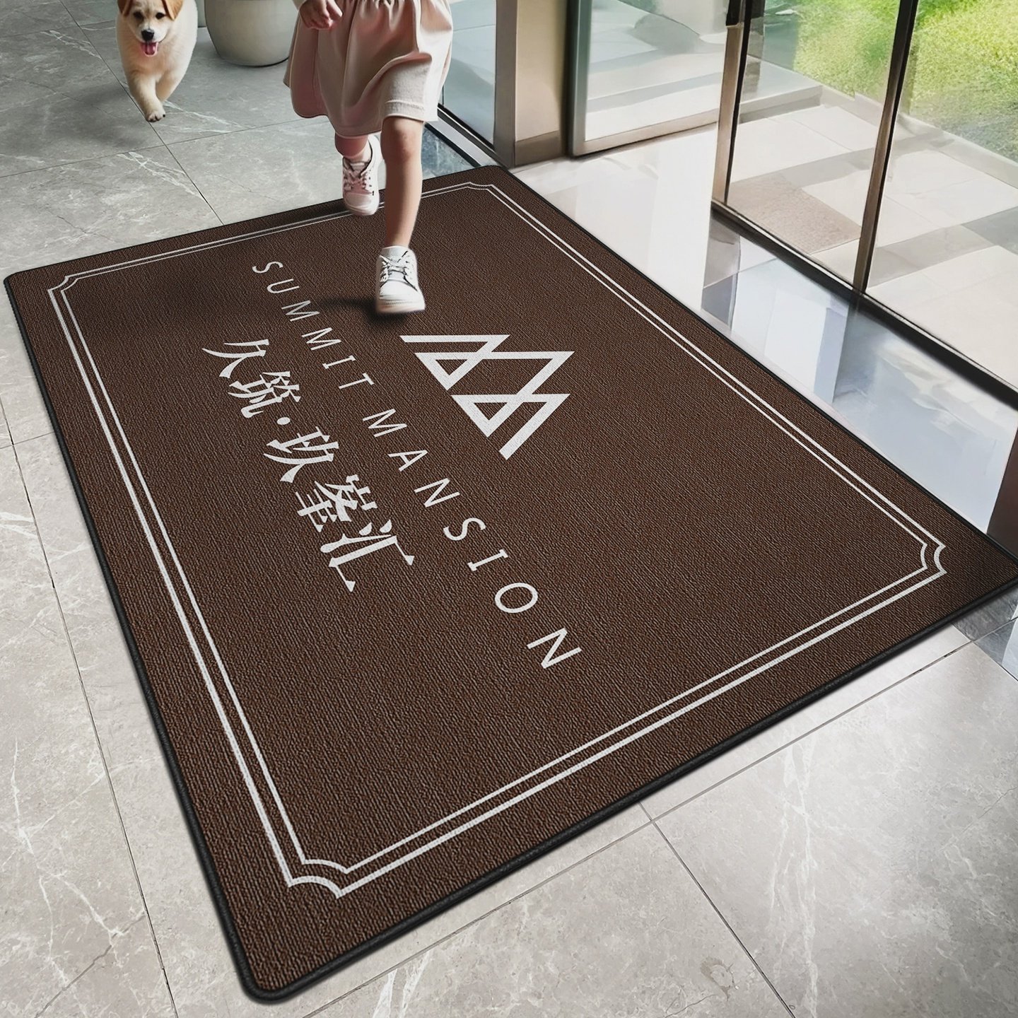 公司迎宾地垫酒店门口防滑门垫地毯定制logo店铺进门吸水脚垫商用