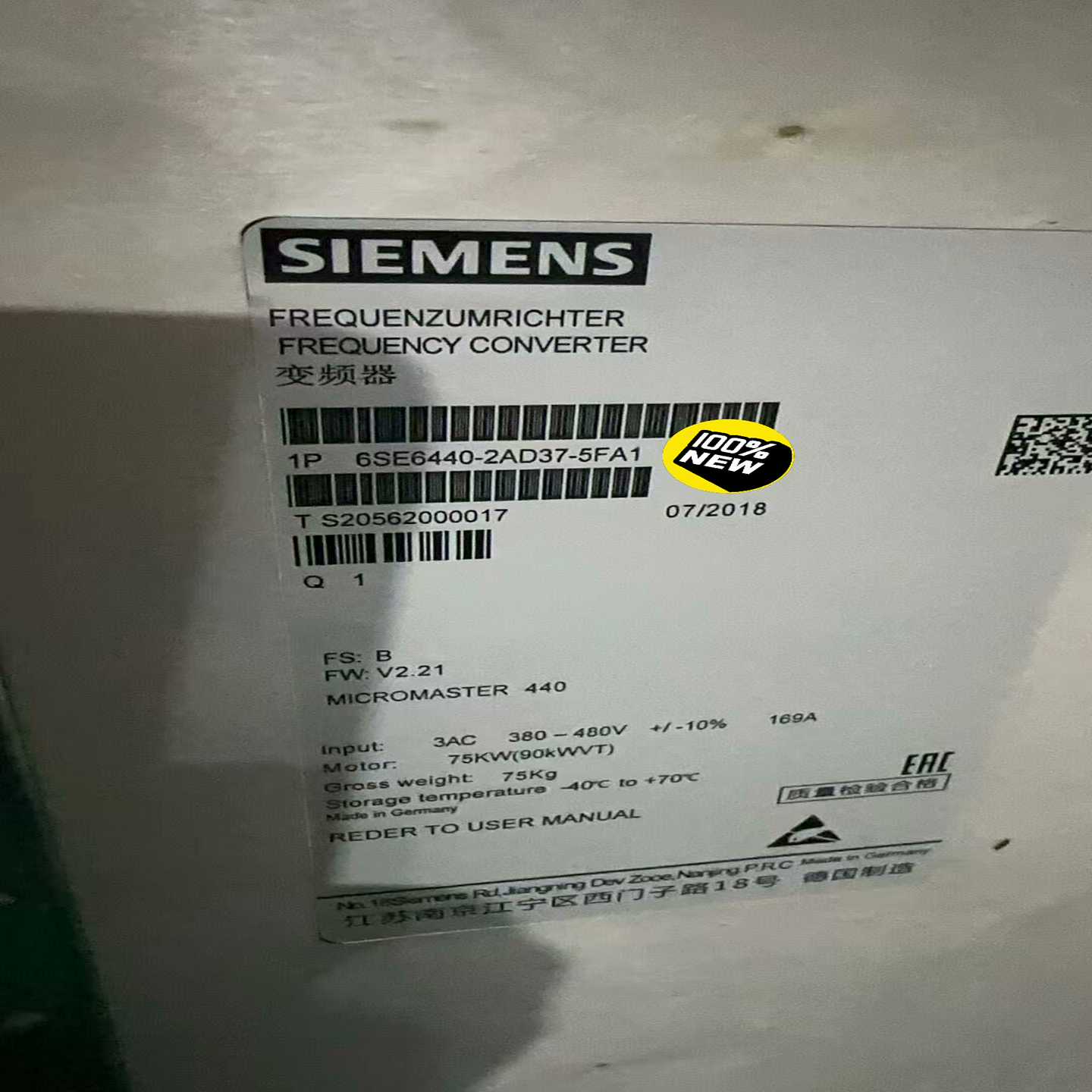 6SE6440-2AD37-5FA1MM440变频询价