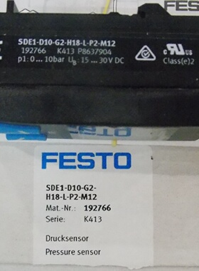配件费斯托压力开关SDE1D10G2H18LP2M12号192766议价