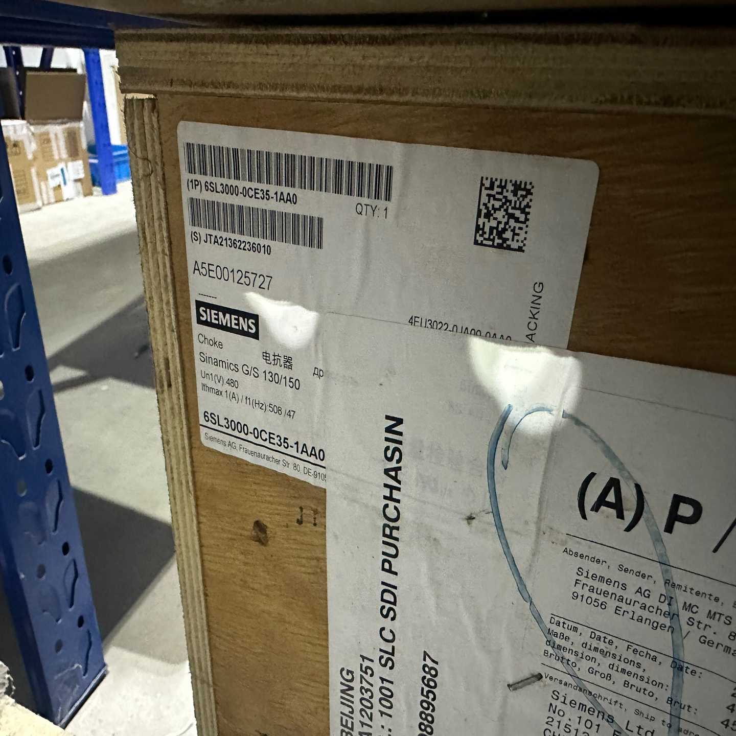 询价~6SL3000-0CE35-1AA0 电抗器