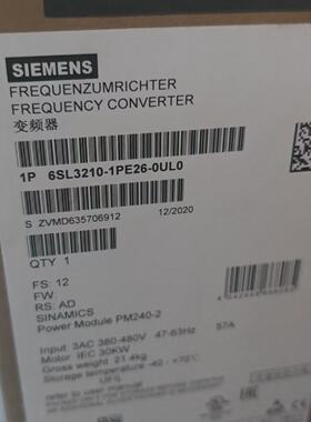 议价6Sl32101Pe260Ulo  Inverter适用