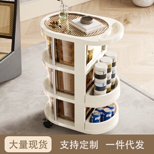置物架零食玩具杂物收纳架卧室浴室带滑轮多层储物架子 家用抽屉式