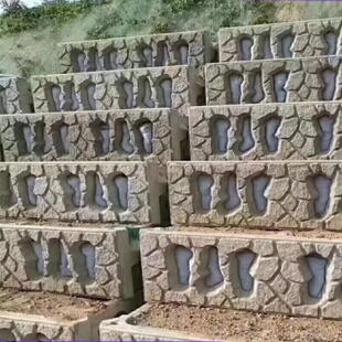 生态框混凝土护坡砖河道鱼巢水塘池塘户外阶梯式护坡砖护岸砖工程