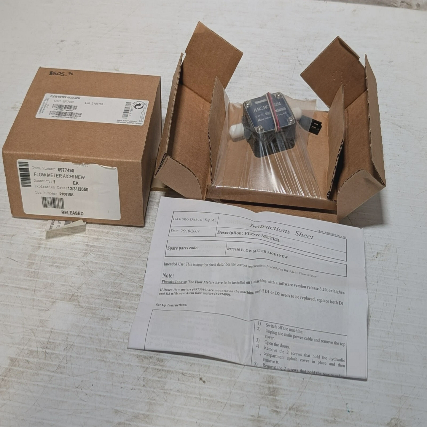 Gambro6977490流量计爱知,类型OF05ZAT-A0Y0070